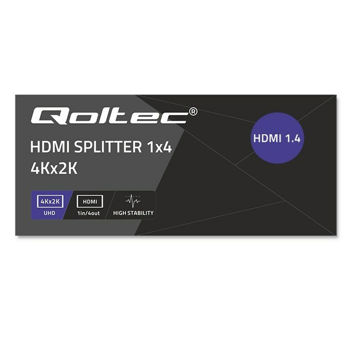 HDMI svitsj Qoltec 51798 Svart